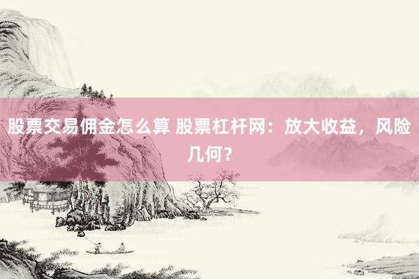 股票交易佣金怎么算 股票杠杆网：放大收益，风险几何？