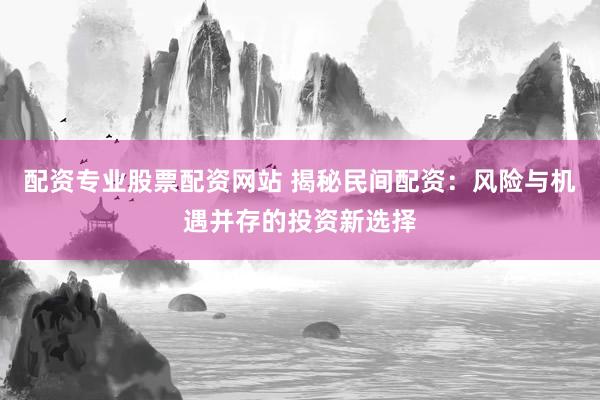 配资专业股票配资网站 揭秘民间配资：风险与机遇并存的投资新选择