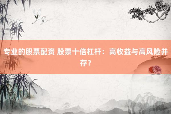 专业的股票配资 股票十倍杠杆：高收益与高风险并存？