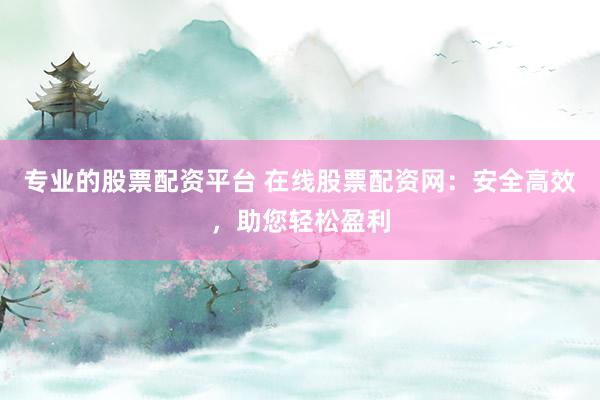专业的股票配资平台 在线股票配资网：安全高效，助您轻松盈利